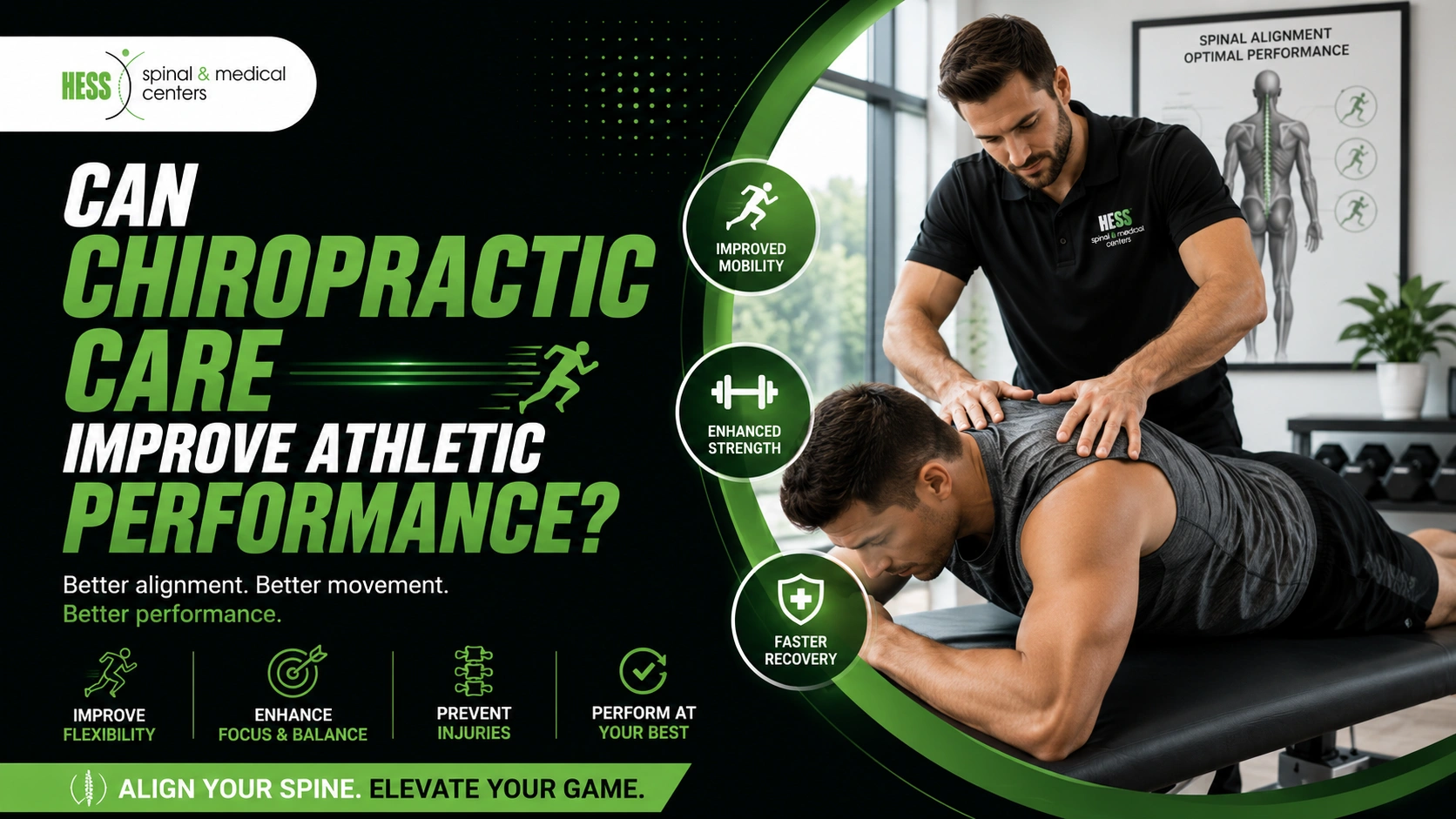Can Chiropractic Care Improve Athletic Performance Guide Chiropractor adjusting an athlete's back on a treatment table to improve mobility, strength, and recovery.